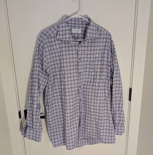 Eton Men's Light Lilac/Blue Checkered Shirt | XXL